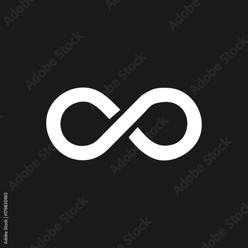 Infinity sign. Infinity flat icon.Vector