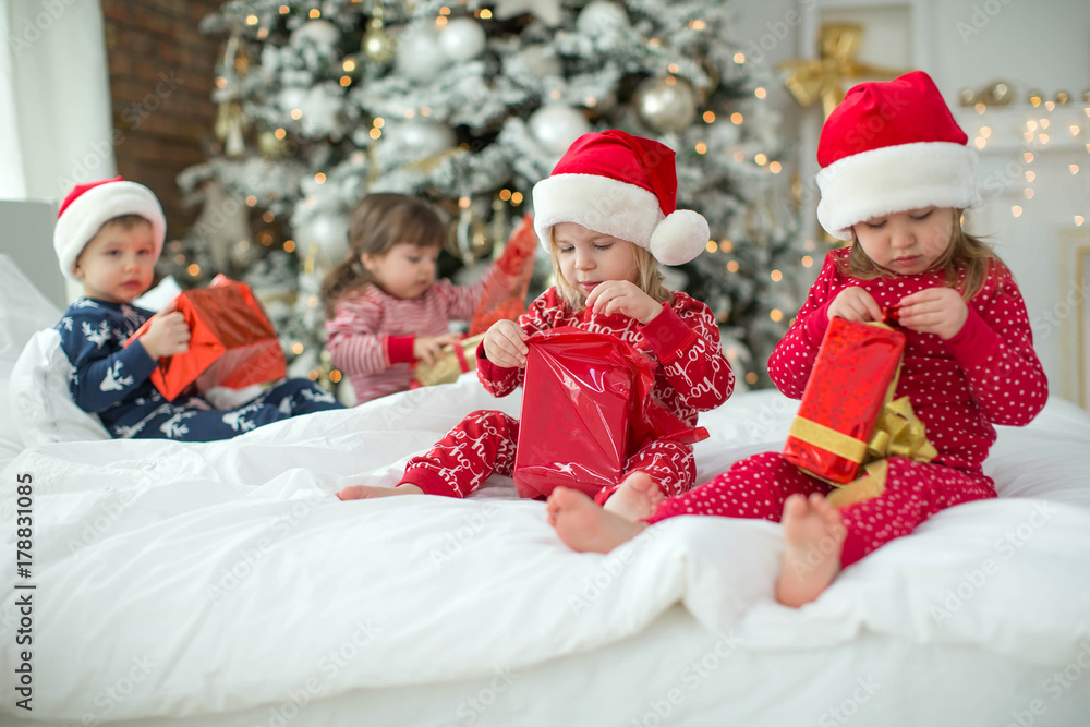 Little children at Christmas 