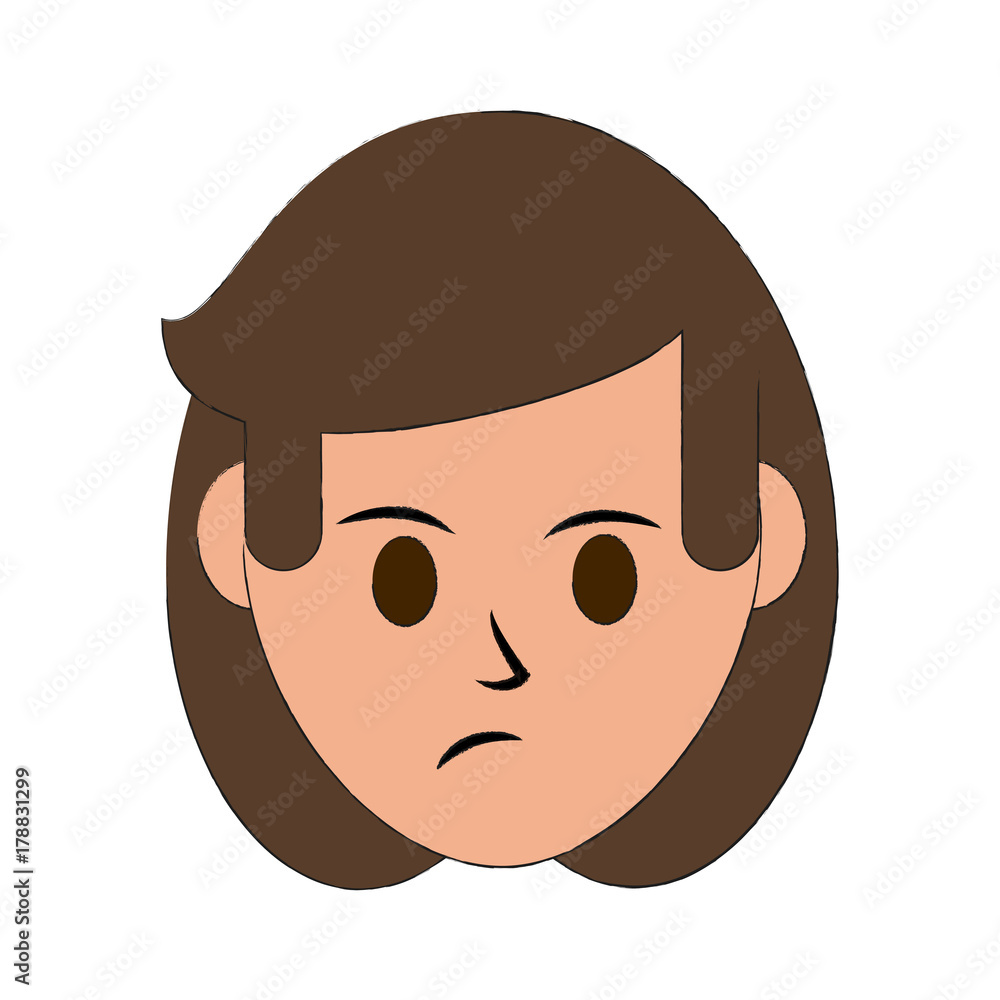woman disgruntled icon image vector illustration design woman disgruntled icon image vector illustration design