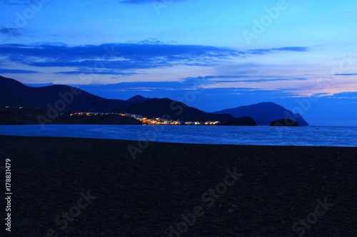 Sunrise on the beach in soutern Spain photo