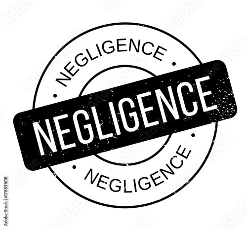 Negligence rubber stamp. Grunge design with dust scratches. Effects can be easily removed for a clean, crisp look. Color is easily changed.