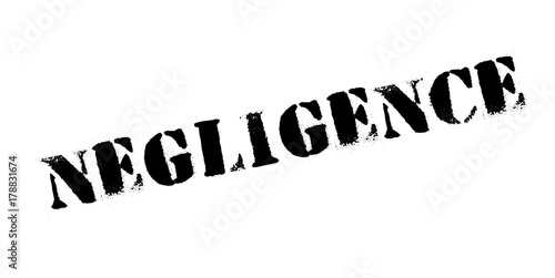 Negligence rubber stamp. Grunge design with dust scratches. Effects can be easily removed for a clean, crisp look. Color is easily changed.