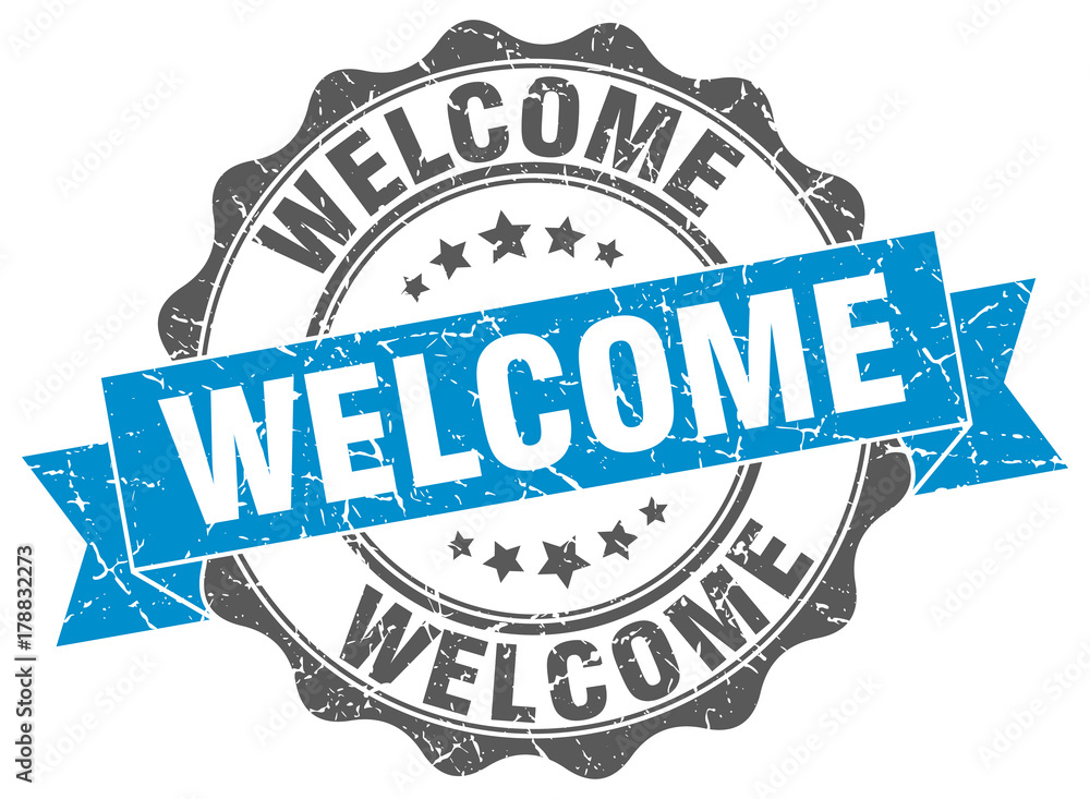 Fototapeta premium welcome stamp. sign. seal