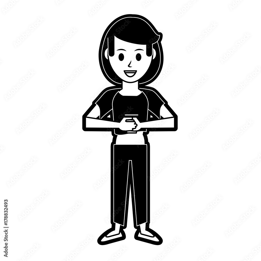 happy woman with coffee cup icon image vector illustration design happy woman with coffee cup icon image vector illustration design