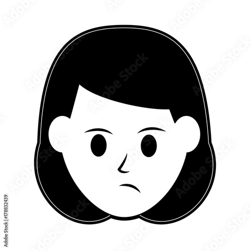 woman disgruntled icon image vector illustration design