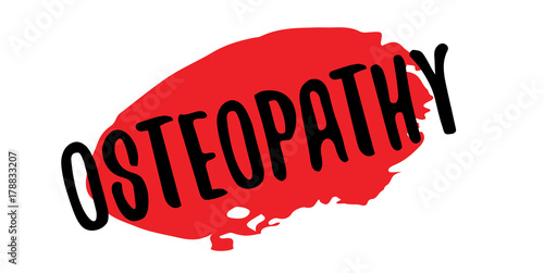 Osteopathy rubber stamp. Grunge design with dust scratches. Effects can be easily removed for a clean, crisp look. Color is easily changed.