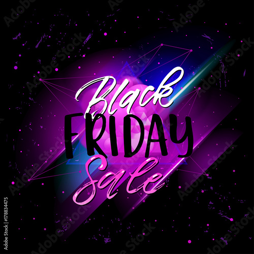 trendy lettering poster. Hand drawn calligraphy. concept handwritten poster. "black friday" 