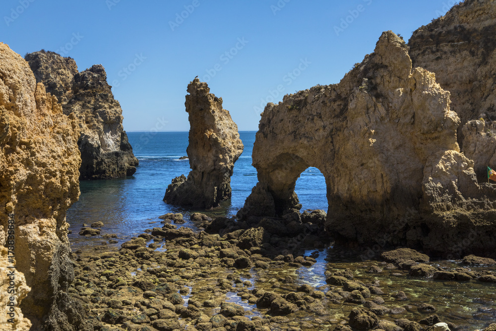 Grottos at Ponta da Piedade in Portugal