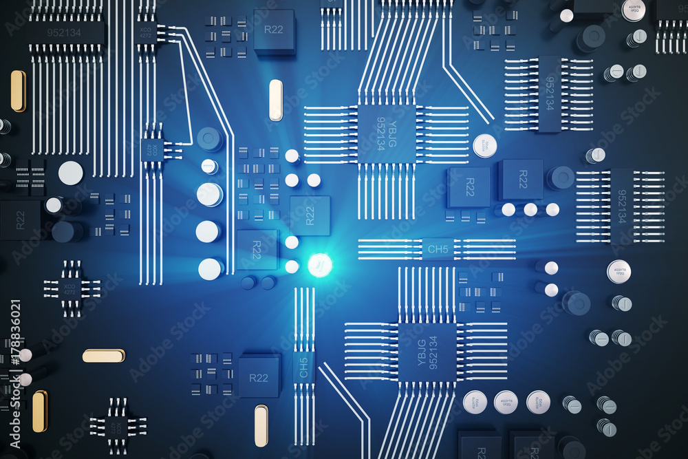 3d Circuit Board Background
