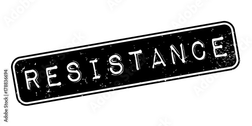 Resistance rubber stamp. Grunge design with dust scratches. Effects can be easily removed for a clean, crisp look. Color is easily changed.
