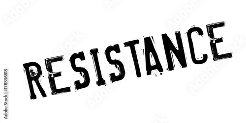 Resistance rubber stamp. Grunge design with dust scratches. Effects can be easily removed for a clean, crisp look. Color is easily changed.
