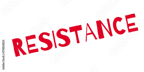 Resistance rubber stamp. Grunge design with dust scratches. Effects can be easily removed for a clean, crisp look. Color is easily changed.