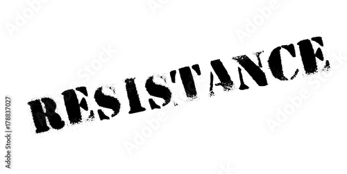 Resistance rubber stamp. Grunge design with dust scratches. Effects can be easily removed for a clean, crisp look. Color is easily changed.
