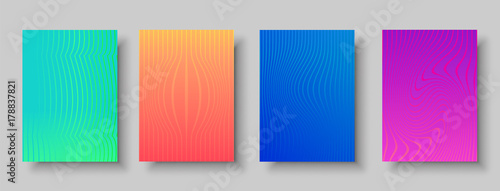 Modern abstract background set of color patterns