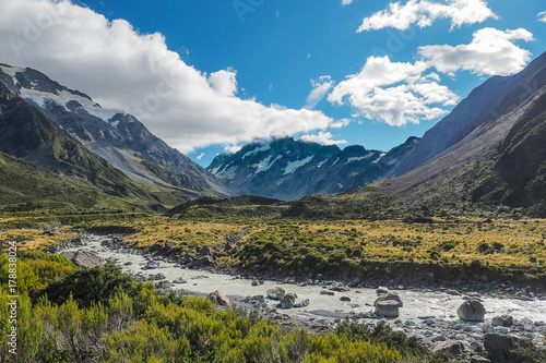 Hooker Valley Track in Mt Cook National Park. (New Zealand)