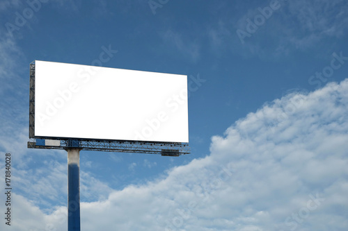 blank billboard with sky background