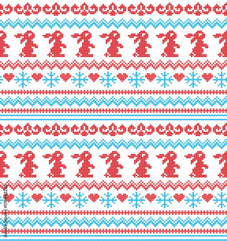 Winter festive Christmas knitted pattern woolen knitted Winter festive Christmas knitted pattern woolen knitted