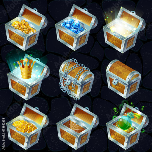 Isometric Treasure Chests Collection
