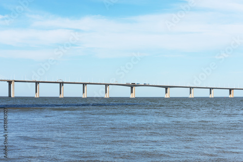 Vasco da gama bridge in Lisbon  Portugal.