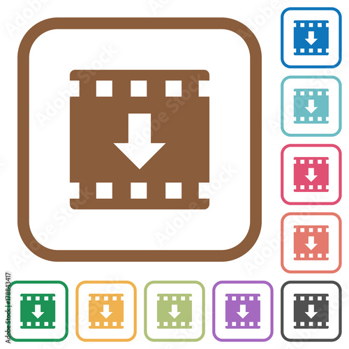 Move down movie simple icons