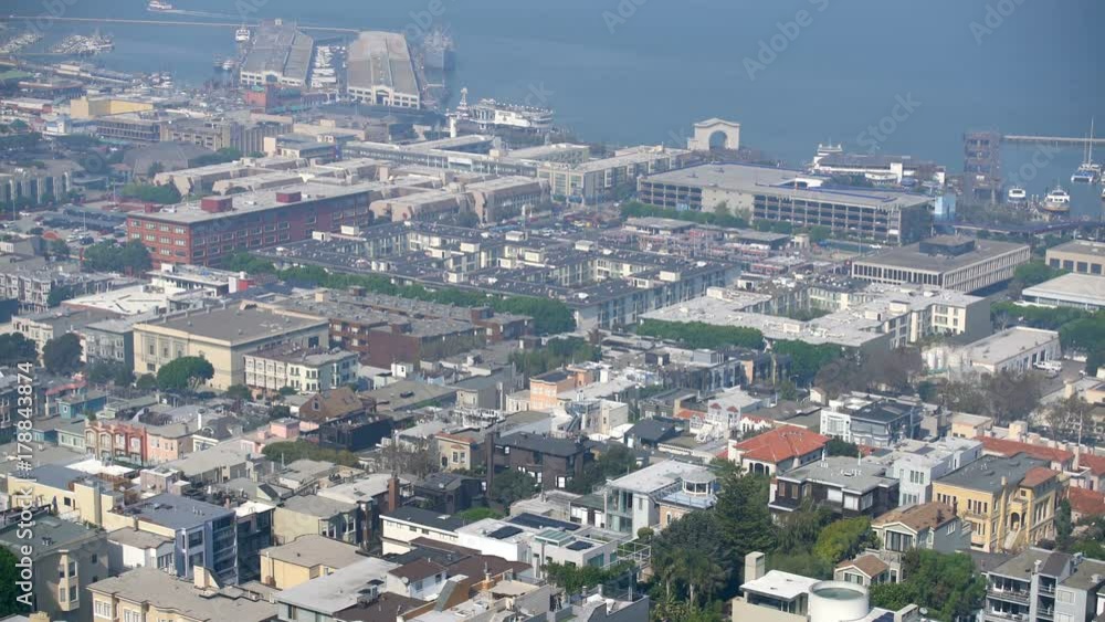 San Francisco Aerial Cityscape of Pier 39 Water Front San Francisco Aerial Cityscape of Pier 39 Water Front