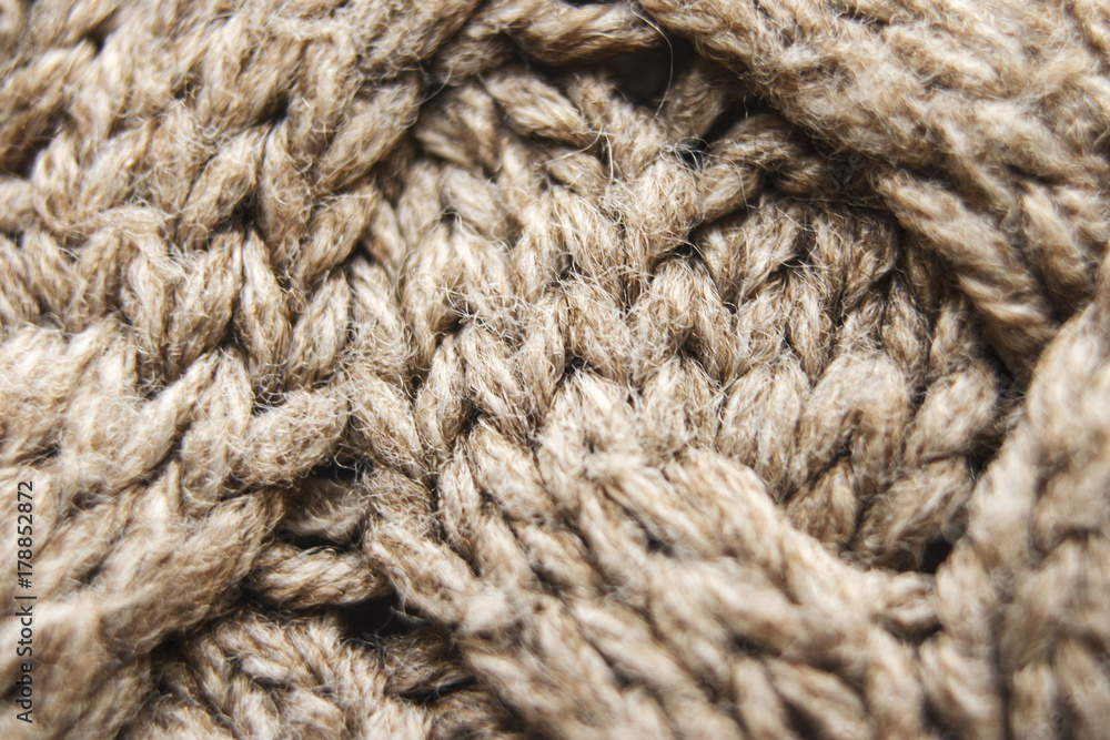 Background texture wool knitted sweater closeup