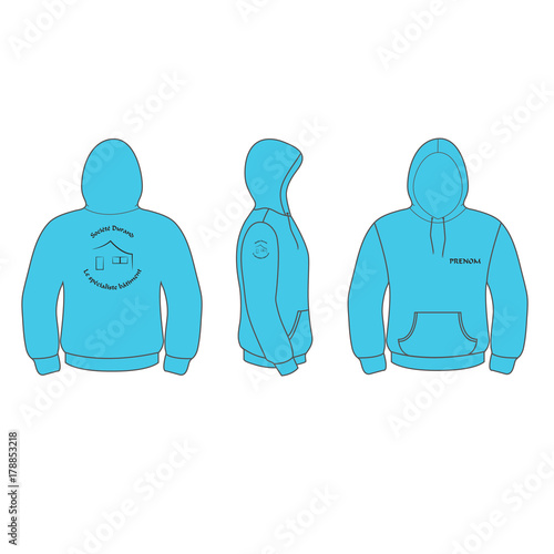 Sweat Capuche SportsWear Bleu