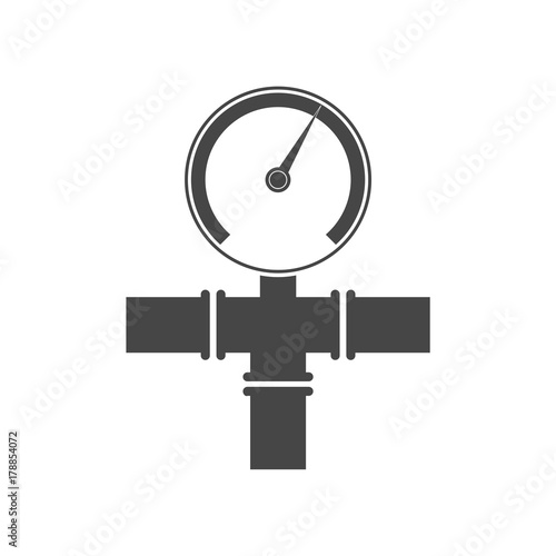 Manometer (pressure gauge) and vacuum gauge icon 