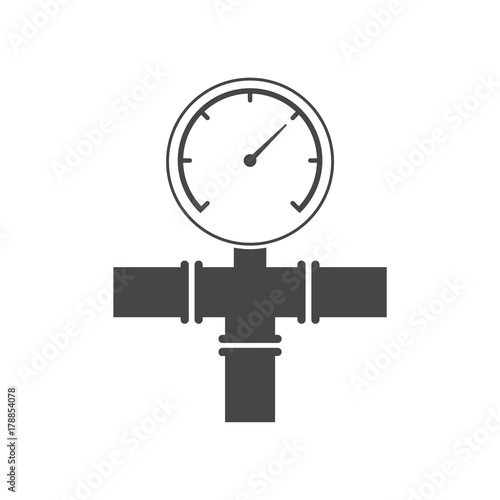 Manometer (pressure gauge) and vacuum gauge icon 
