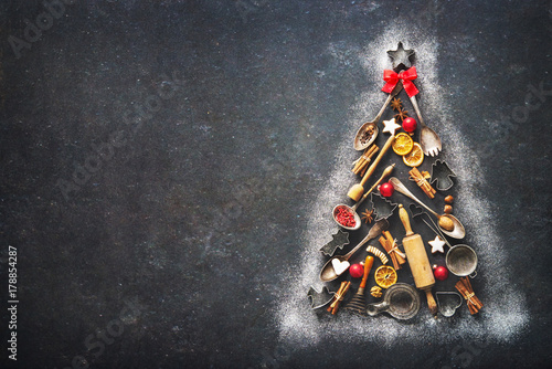 Fotografi Christmas baking background
