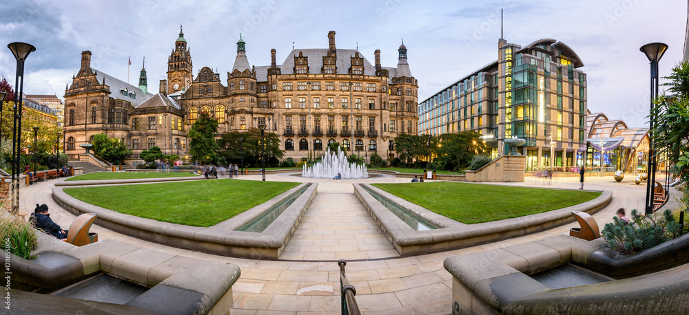Peace Garden Town Hall Sheffield UK