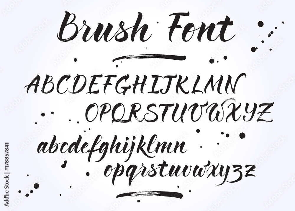 Stockvektorbilden Brush lettering vector alphabet. Modern