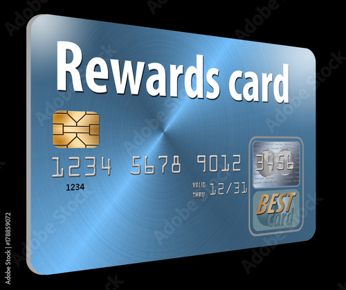 Rewards credit card. Credit card rewards is illustrated here.