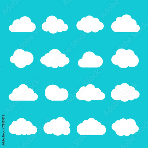Sky cloud icon set