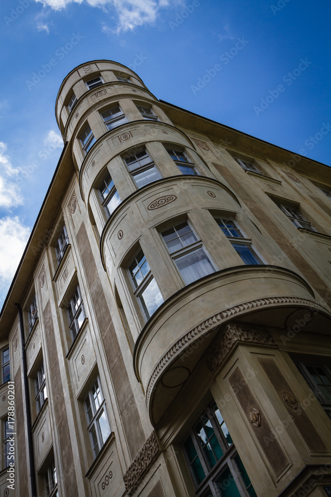 Old house corner tower in prague