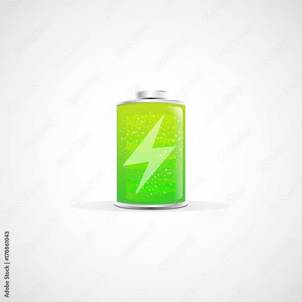 Vector green battery. Vector green battery.
