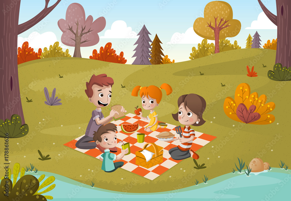 Пикник в лесу картинки для детей