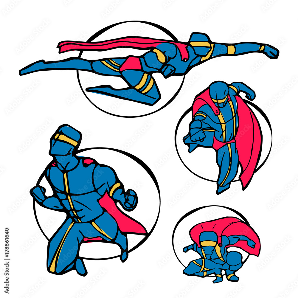 Obraz premium Superhero set