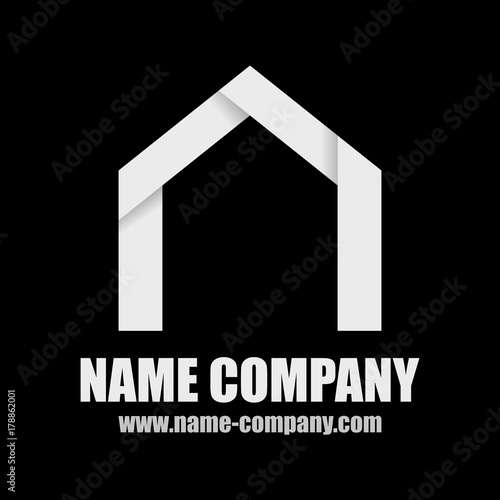 logo constructeur maison artisan construction blanc