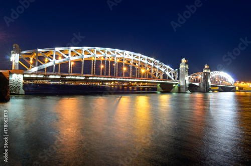 Night landscape with a bridge. © borroko72