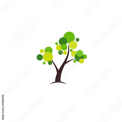 Idea Tree Illustration Logo and Icon Element Template