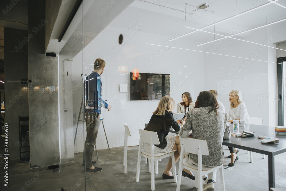 Business people working in office