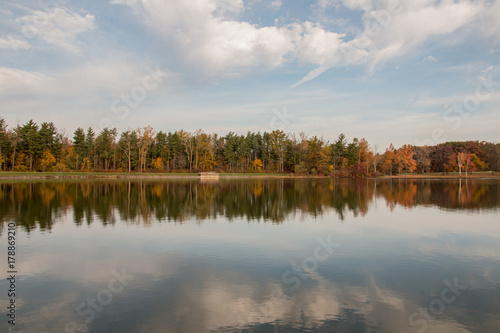 Fall Reflections on Calm Lake