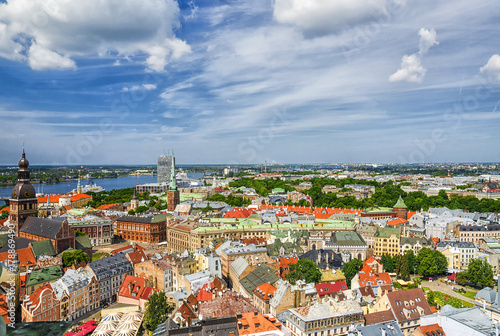 panorama of Riga, Estonia photo