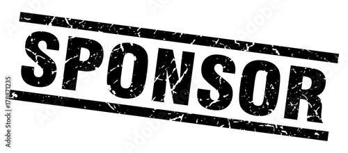 square grunge black sponsor stamp