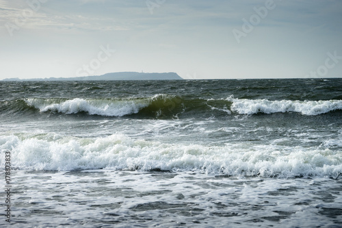 Wellen Sturm Küste Deutschland Insel Ostsee Meer