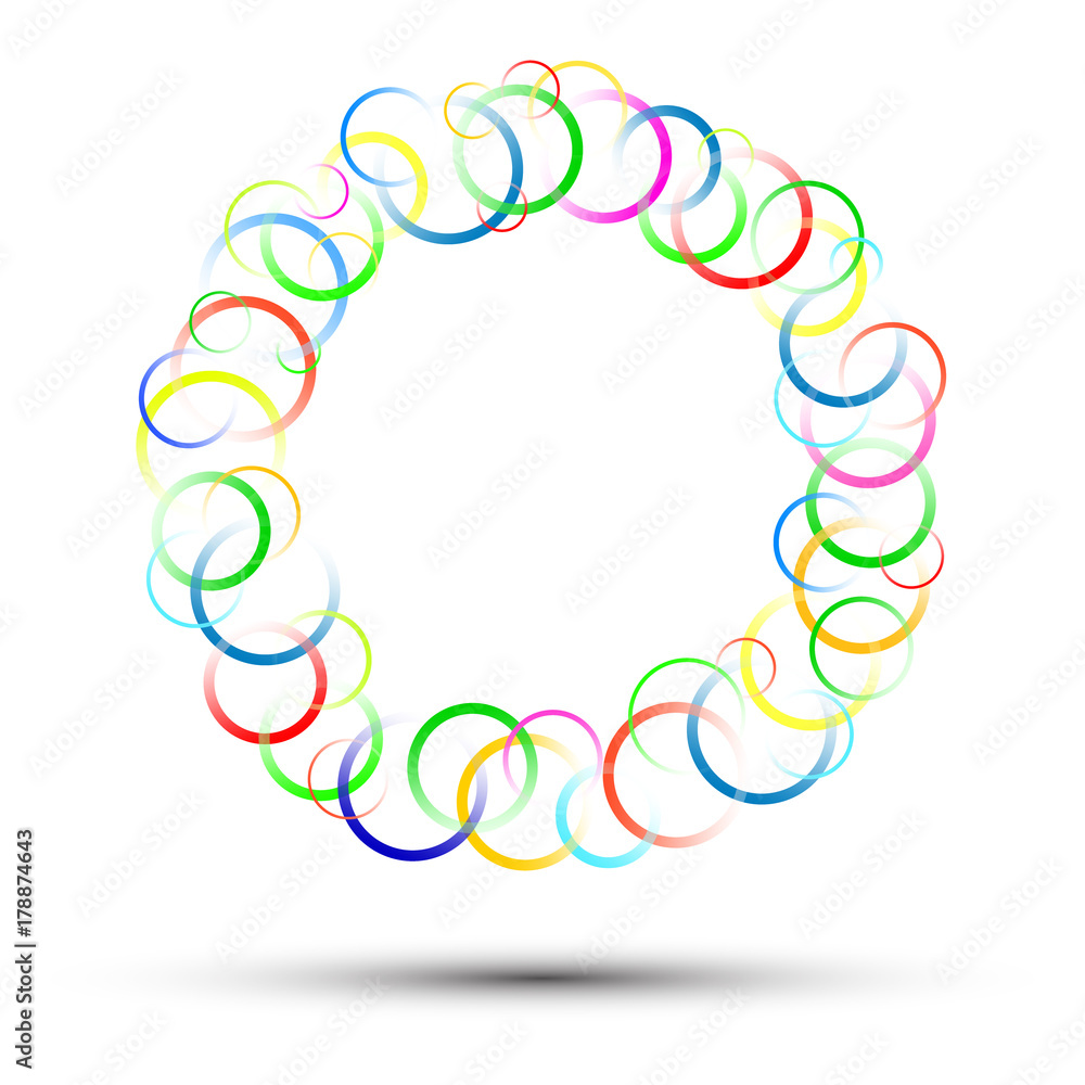 Fototapeta premium Abstract color circles on white background