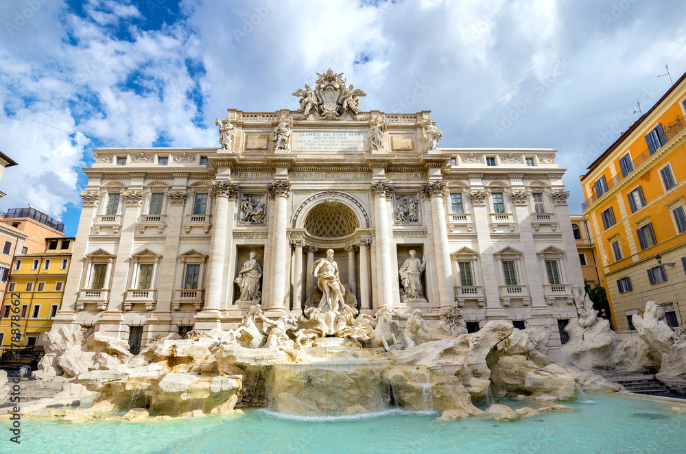 Naklejka premium Trevi Fountain (Fontana di Trevi) in Rome. Italy