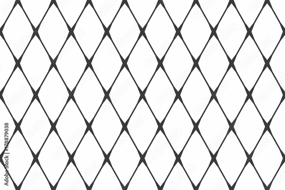 Fototapeta premium Black and white seamless geometric pattern