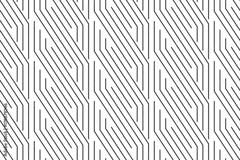 Fototapeta premium Geometric seamless pattern with linear